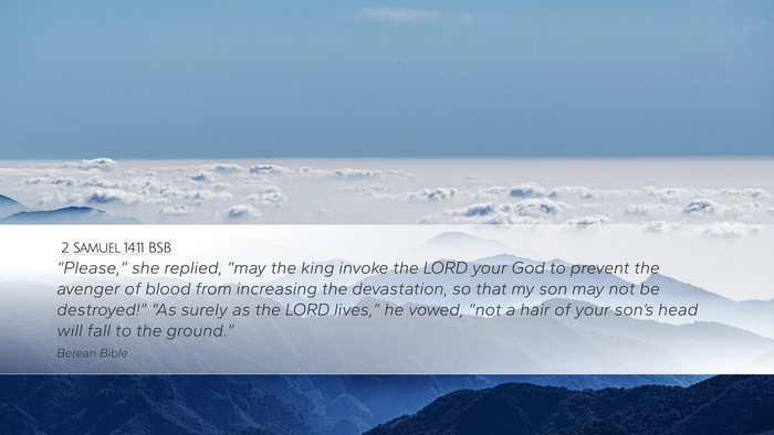 2 Samuel 14:11 BSB Bible Verse Image