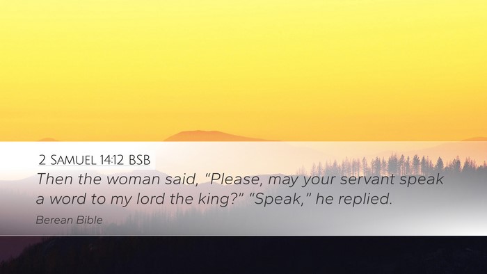 2 Samuel 14:12 BSB Bible Verse Image