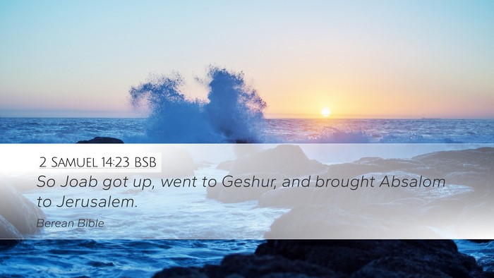 2 Samuel 14:23 BSB Bible Verse Image