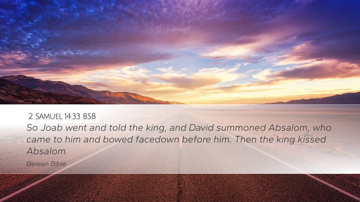2 Samuel 14:33 BSB Bible Verse Image