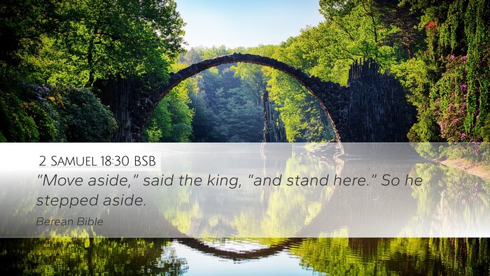 2 Samuel 18:30 BSB Desktop Wallpaper - “Move aside,” said the king, “and stand - Desktop Bible Verse Wallpaper