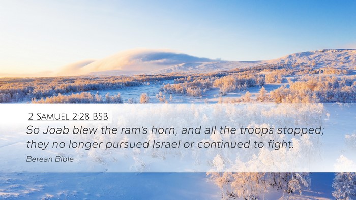 2 Samuel 2:28 BSB Bible Verse Image