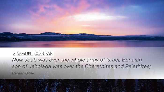 2 Samuel 20:23 BSB Bible Verse Image