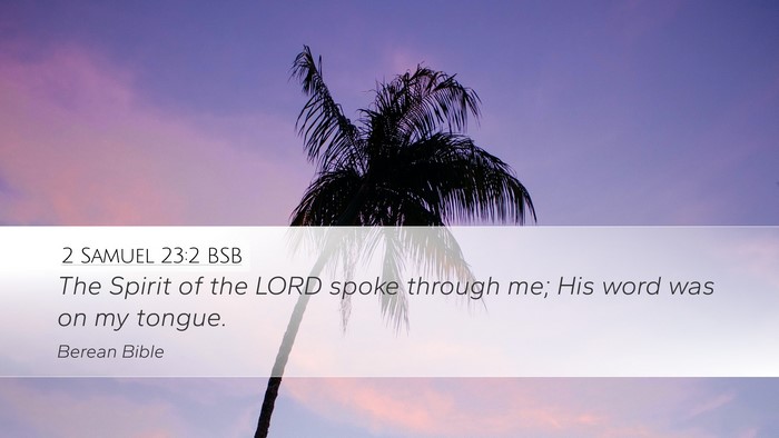 2 Samuel 23:2 BSB Bible Verse Image