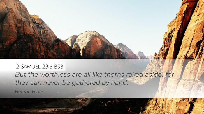 2 Samuel 23:6 BSB Bible Verse Image