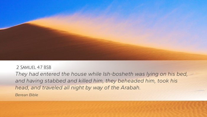 2 Samuel 4:7 BSB Bible Verse Image