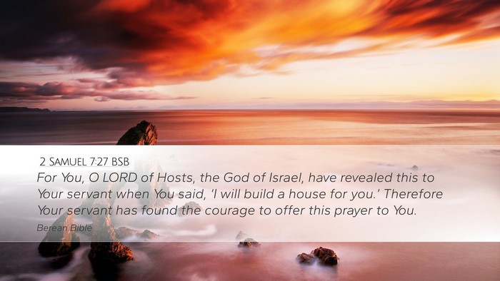 2 Samuel 7:27 BSB Bible Verse Image