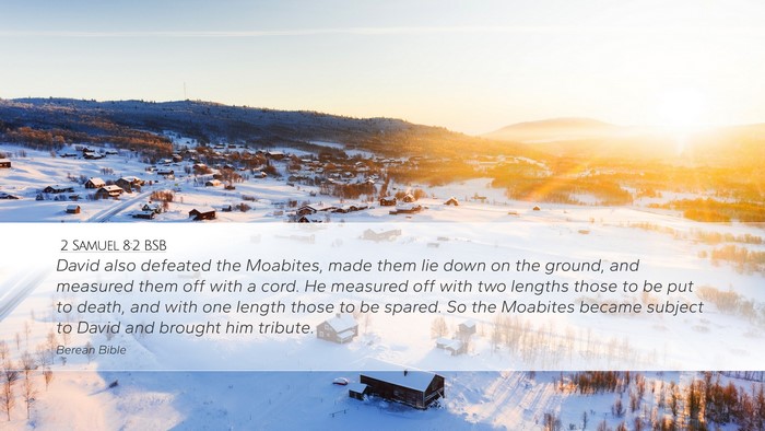 2 Samuel 8:2 BSB Bible Verse Image