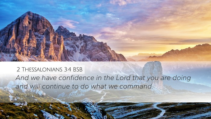 2 Thessalonians 3:4 BSB Bible Verse Image