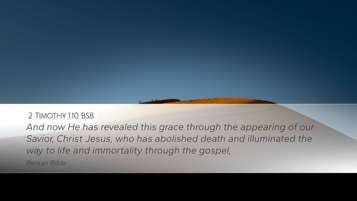 2 Timothy 1:10 BSB Bible Verse Image