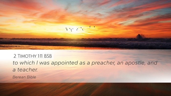 2 Timothy 1:11 BSB Bible Verse Image