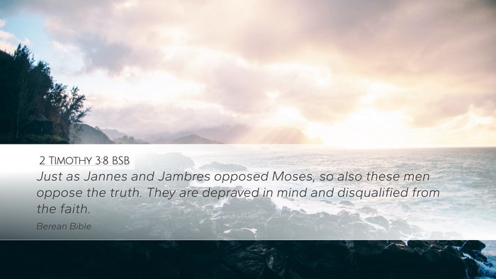 2 Timothy 3:8 BSB Bible Verse Image