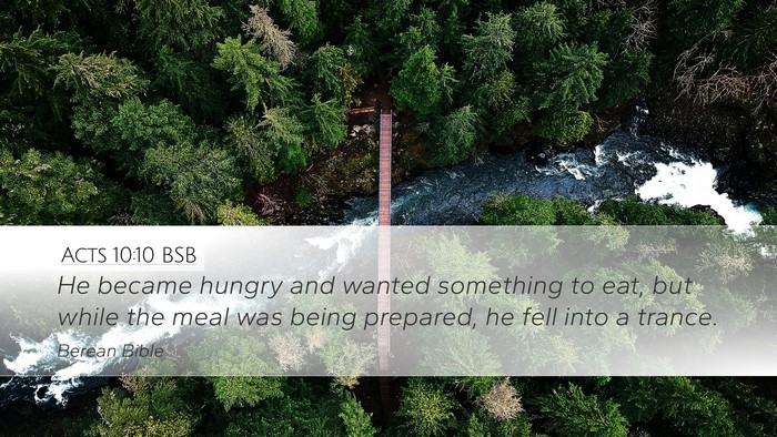 Acts 10:10 BSB Desktop Wallpaper - He became hungry and wanted something to eat, but - Desktop Bible Verse Wallpaper