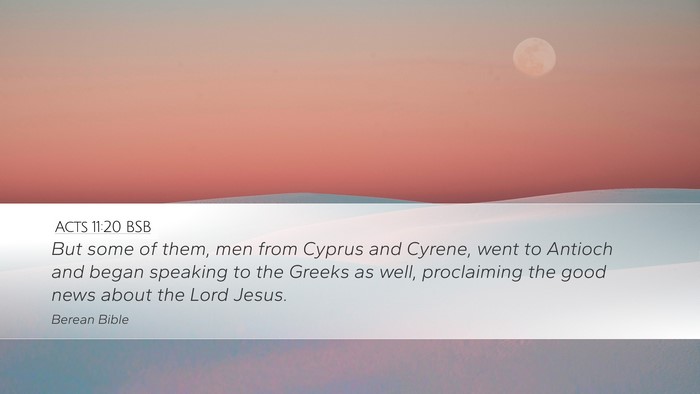 Acts 11:20 BSB Bible Verse Image