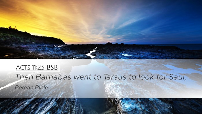 Acts 11:25 BSB Bible Verse Image
