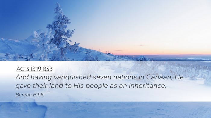 Acts 13:19 BSB Bible Verse Image