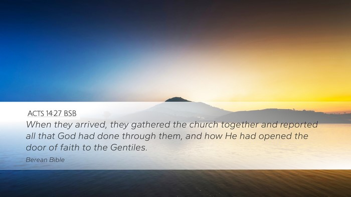 Acts 14:27 BSB Bible Verse Image