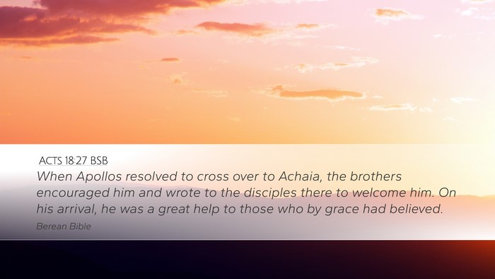 Acts 18:27 BSB Bible Verse Image