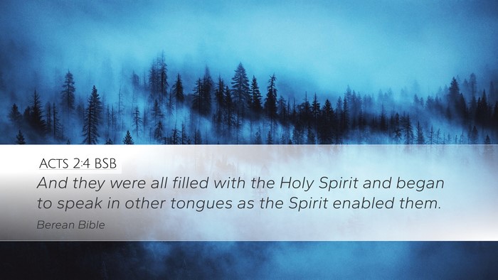 Acts 2:4 BSB Bible Verse Image