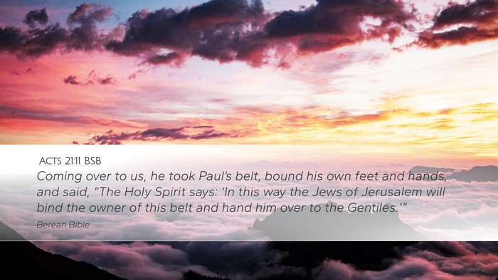 Acts 21:11 BSB Bible Verse Image