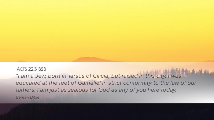 Acts 22:3 BSB Bible Verse Image