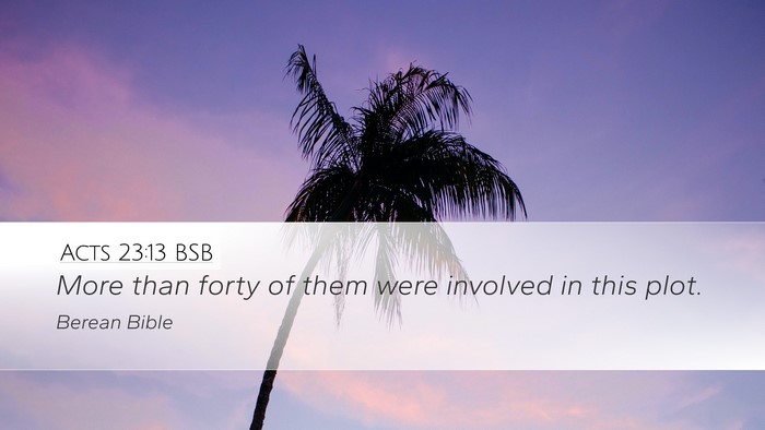 Acts 23:13 BSB Desktop Wallpaper - More than forty of them were involved in this - Desktop Bible Verse Wallpaper
