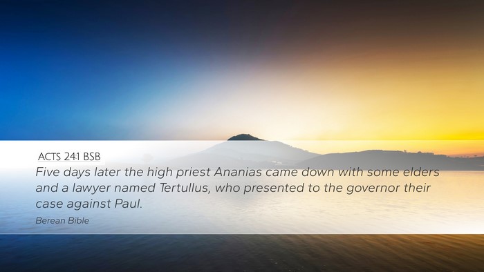 Acts 24:1 BSB Bible Verse Image