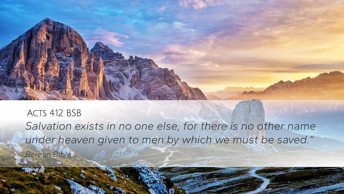 Acts 4:12 BSB Bible Verse Image