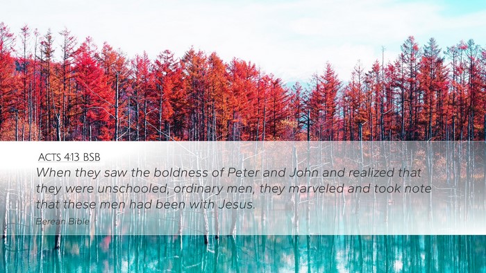 Acts 4:13 BSB Bible Verse Image