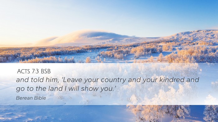 Acts 7:3 BSB Bible Verse Image