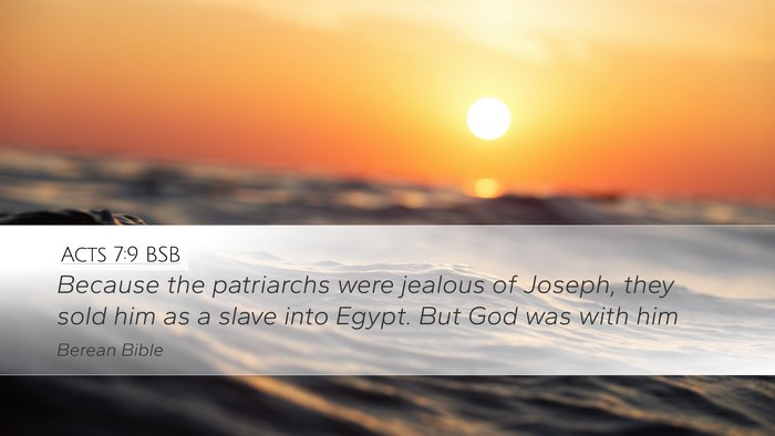 Acts 7:9 BSB Bible Verse Image