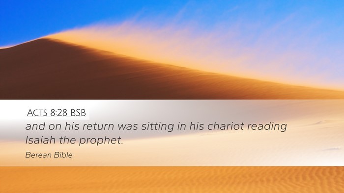 Acts 8:28 BSB Bible Verse Image