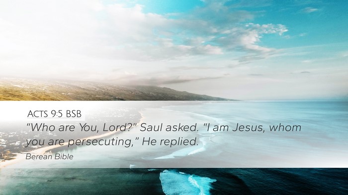 Acts 9:5 BSB Bible Verse Image