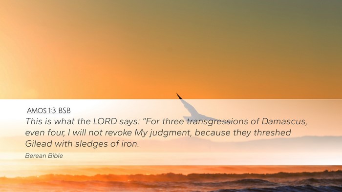 Amos 1:3 BSB Bible Verse Image