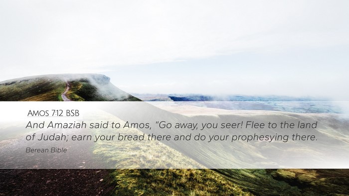 Amos 7:12 BSB Bible Verse Image