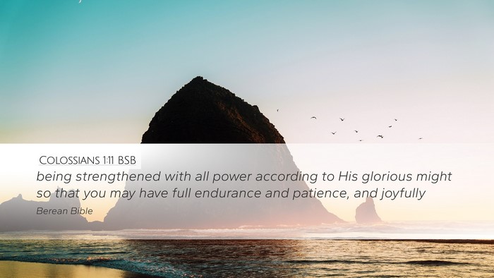Colossians 1:11 BSB Bible Verse Image