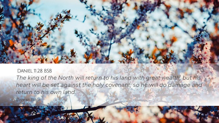Daniel 11:28 BSB Bible Verse Image