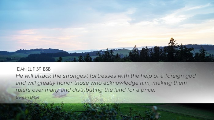 Daniel 11:39 BSB Bible Verse Image