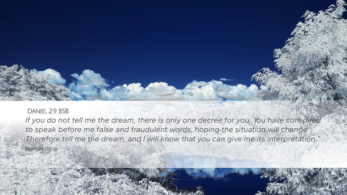 Daniel 2:9 BSB Bible Verse Image