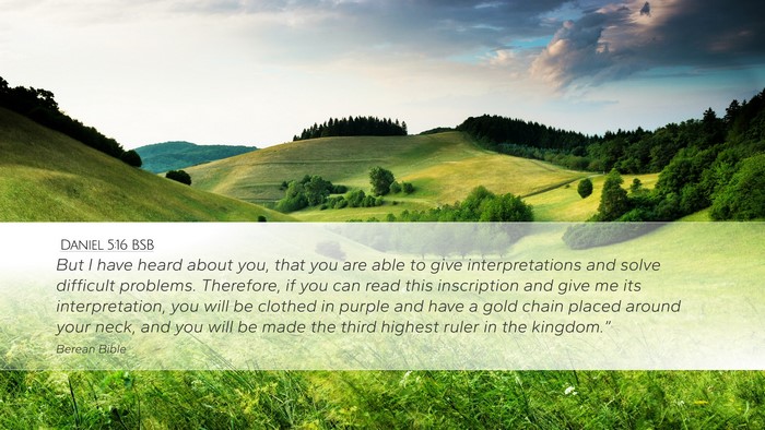 Daniel 5:16 BSB Bible Verse Image
