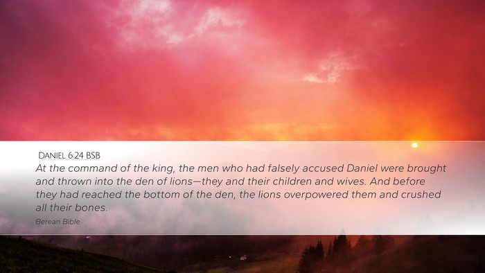 Daniel 6:24 BSB Bible Verse Image