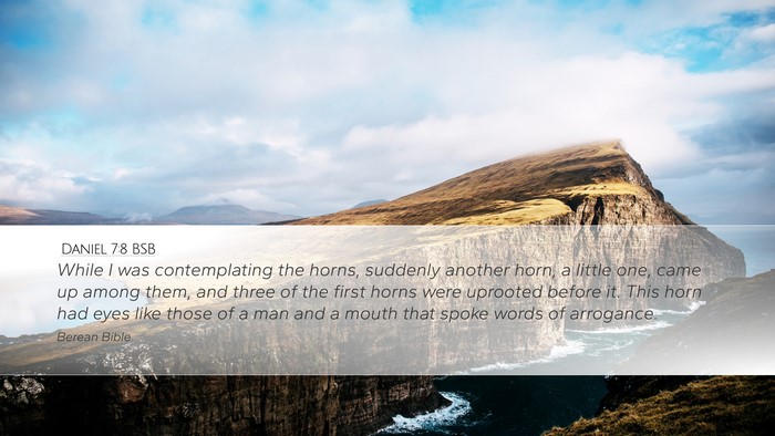 Daniel 7:8 BSB Bible Verse Image