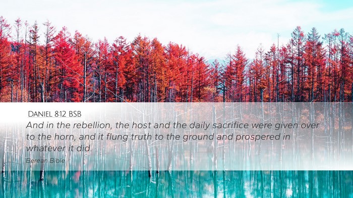 Daniel 8:12 BSB Bible Verse Image