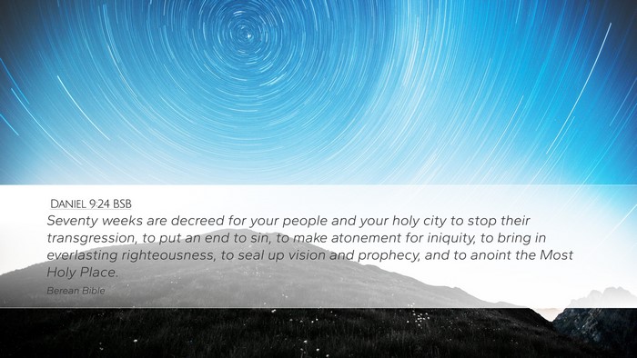Daniel 9:24 BSB Bible Verse Image