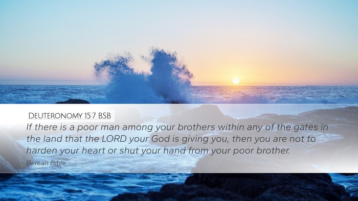 Deuteronomy 15:7 BSB Bible Verse Image