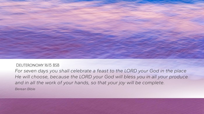 Deuteronomy 16:15 BSB Bible Verse Image
