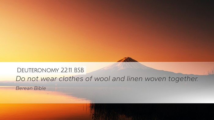 Deuteronomy 22:11 BSB Bible Verse Image
