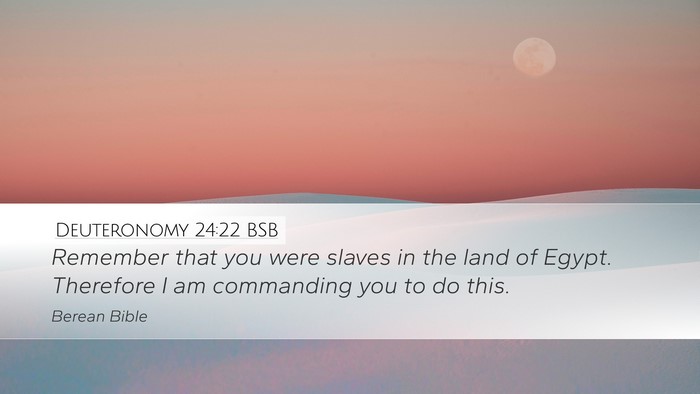 Deuteronomy 24:22 BSB Desktop Wallpaper - Remember that you were slaves in the land of - Desktop Bible Verse Wallpaper