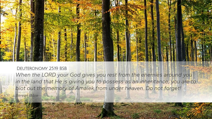 Deuteronomy 25:19 BSB Bible Verse Image