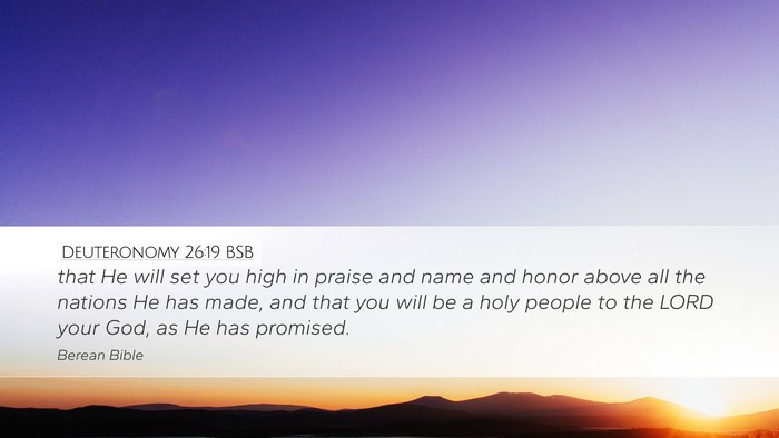 Deuteronomy 26:19 BSB Bible Verse Image